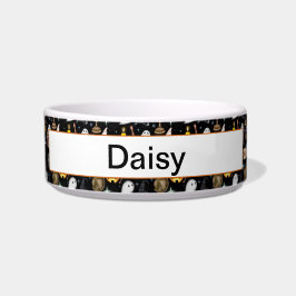 Custom Halloween Library Pet Bowl Napf
