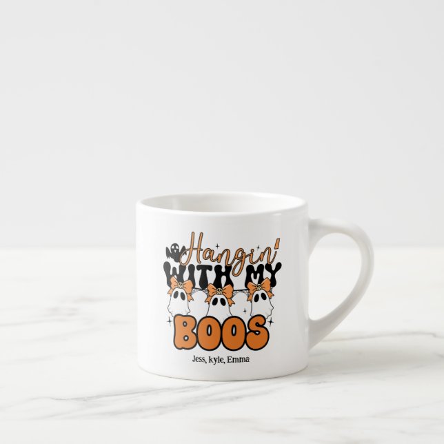 Custom Halloween Mama Hangin' mit meinen Boos Espressotasse (Rechts)