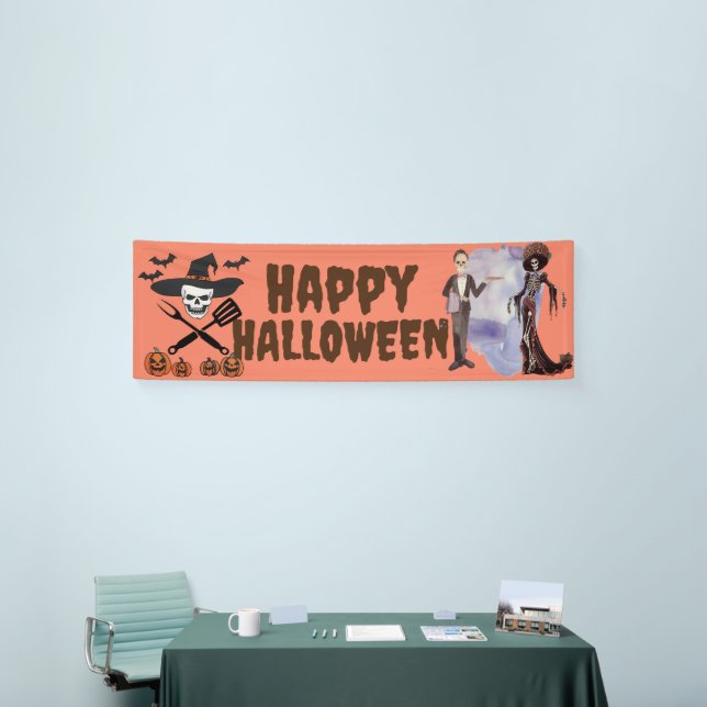 Custom Halloween-Party Banner, Uggg Skelton Party Banner (Messeveranstaltung)