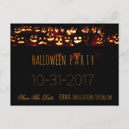 Custom Halloween-Party Save the Date Pumpkin Ankündigungspostkarte