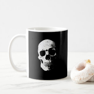Custom Halloween-Party Skull Black & White Pop Kun Kaffeetasse