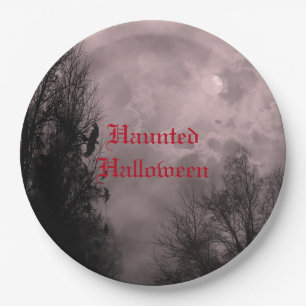 Custom Halloween Sky mit Ravens Red Mist Plate Pappteller