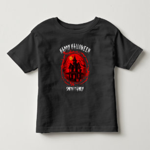CUSTOM HALLOWEEN SPUK HAUS FAMILIE PARTY KLEINKIND T-SHIRT