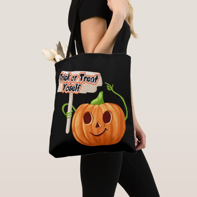 Custom Halloween Tasche, Trick oder Treat Yo'self  (Von Nahem)