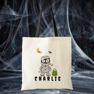 Custom Halloween Trick oder Treat Mummy Bat Spider Tragetasche