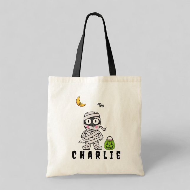 Custom Halloween Trick oder Treat Mummy Bat Spider Tragetasche (Von Creator hochgeladen)