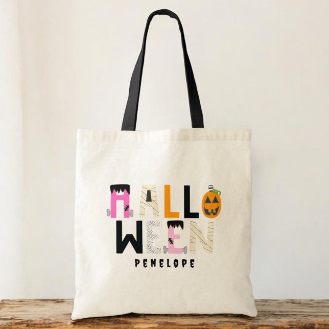 Custom Halloween Trick oder Treat Mummy Pumpkin Tragetasche (Von Creator hochgeladen)