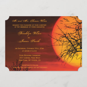 Custom Halloween Wedites Einladungen Night Ticket