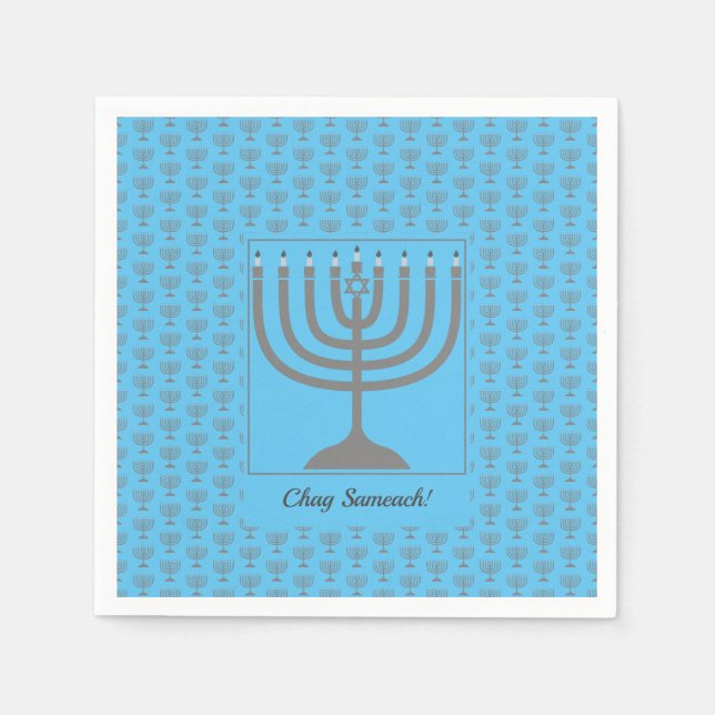 Custom Hanukkah | MENORAH Paper Serviette (Vorderseite)