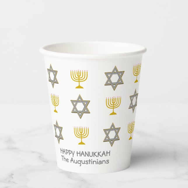 Custom Hanukkah Pappbecher (Vorderseite)