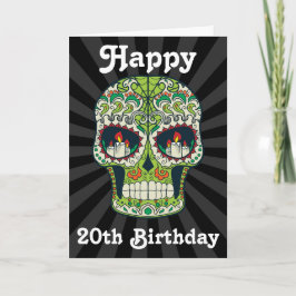 Custom Happy 20. Geburtstag Zuckerkarte Karte