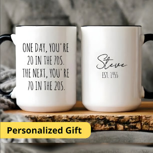 Custom Happy 70. Geburtstagsgeschenk für Männer Vi Tasse