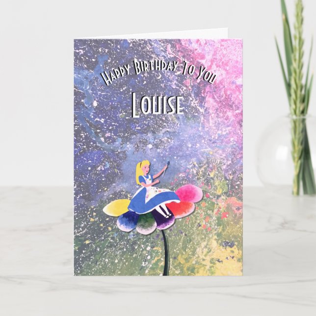 Custom Happy Birthday ALICE card Karte (Vorderseite)