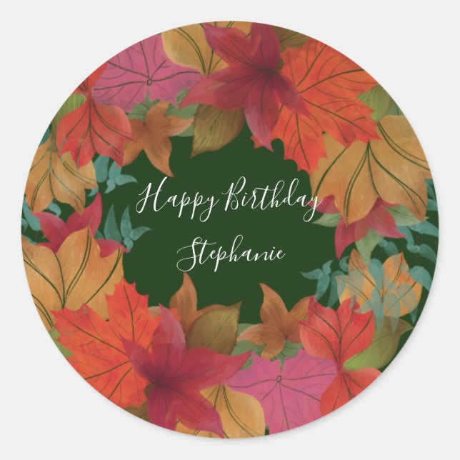 Custom Happy Birthday Aufkleber (Vorderseite)