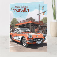 Custom Happy Birthday Cool Classic Car Geburtstag