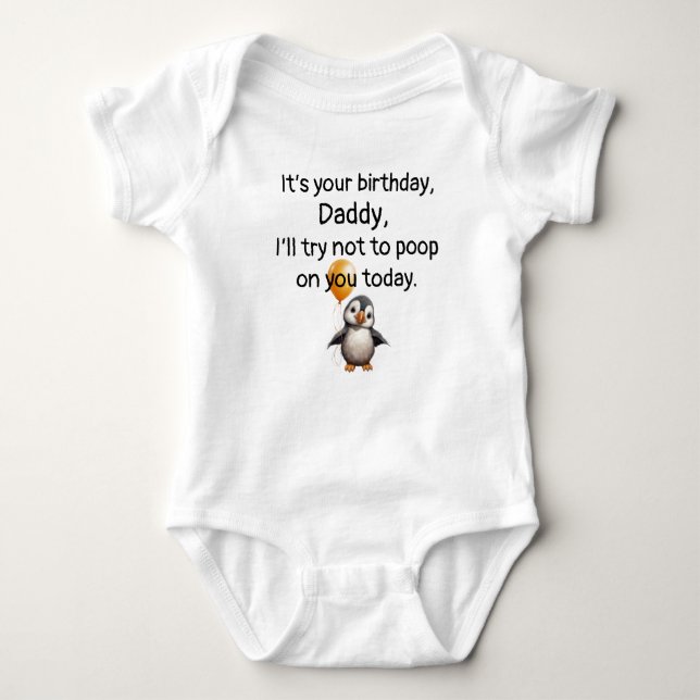 Custom Happy Birthday, Funny Geschenk von Baby, Baby Strampler (Vorderseite)