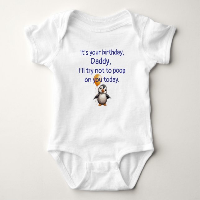 Custom Happy Birthday, Funny Geschenk von Baby, Baby Strampler (Vorderseite)