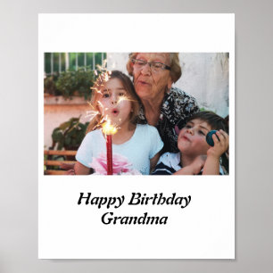 Custom Happy Birthday Oma Foto Poster