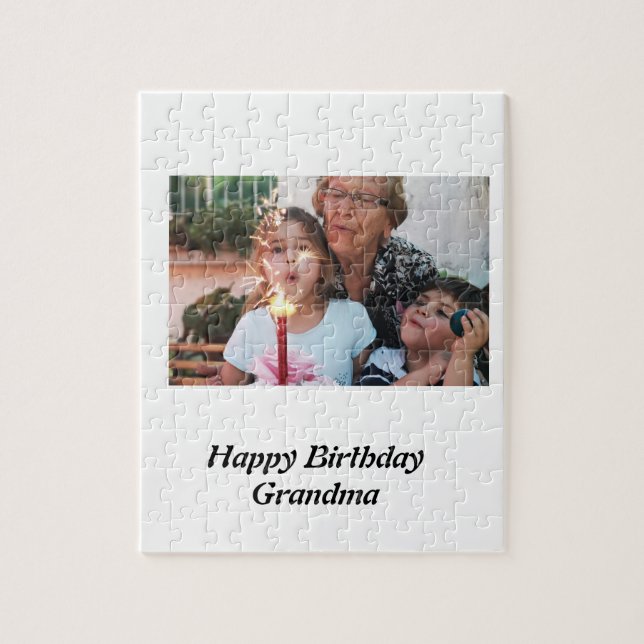 Custom Happy Birthday Oma Foto Puzzle (Vertikal)