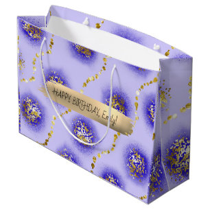 Custom Happy Birthday Personalisiert Feminine Girl Große Geschenktüte