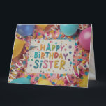 Custom Happy Birthday Sister Grußkarte Karte<br><div class="desc">Feiern Sie den besonderen Tag Ihrer Schwester mit einer personalisierten Touch! Unsere "Customize Happy Birthday Sister"-Grußkarte bietet lebendige Designs und anpassbaren Text,  der perfekt für Ihre herzliche Botschaft ist. Machen Sie ihren Geburtstag unvergesslich mit einer einzigartigen Karte,  die zeigt,  wie viel sie Ihnen bedeutet.</div>