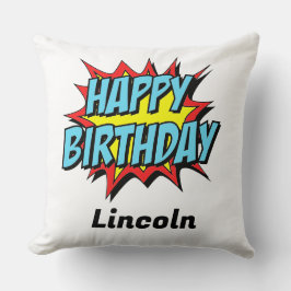 Custom Happy Birthday Throw Kissen