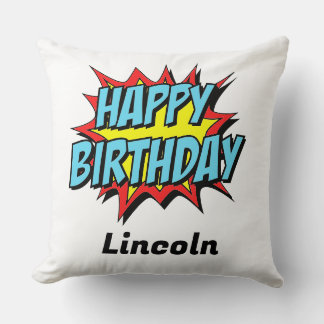 Custom Happy Birthday Throw Kissen