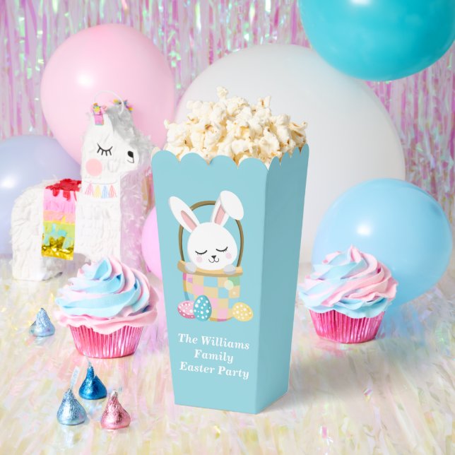 Custom Happy Easter Bunny Baby Blue Party Popcorn Geschenkschachtel (Party)
