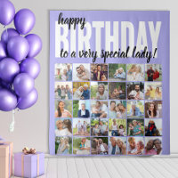 Custom Happy Geburtstag zu .. 30 Foto Collage Lila