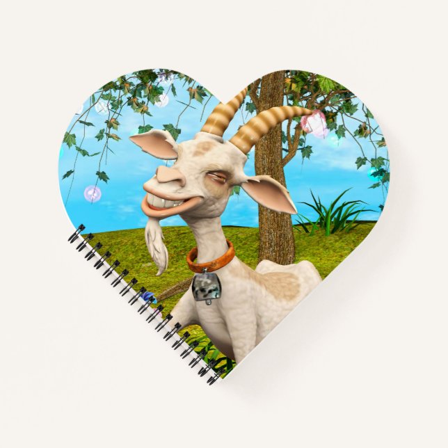 Custom Happy Goat Notizbuch (Vorderseite)