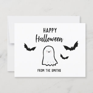 Custom Happy Halloween Friendly Ghost Postkarte