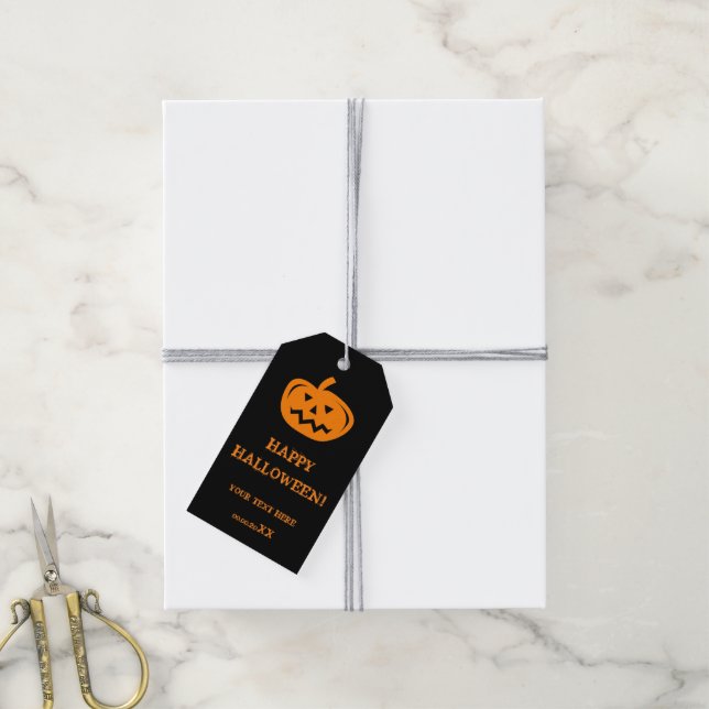 Custom Happy Halloween Gastgeschenk geschnitzte Kü Geschenkanhänger (Mit Garn)