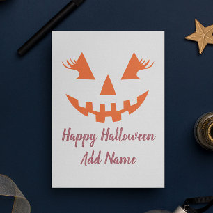 Custom Happy Halloween Kürbislaterne Pumpkin Feiertagspostkarte