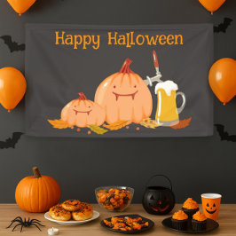 Custom Happy Halloween Pumpkins & Bierbanner Banner