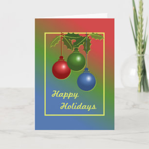 Custom Happy Holidays Card Feiertagskarte