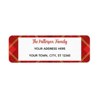 Custom Happy Holidays Fun Classic Plaid Red 