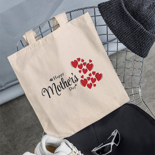 Custom Happy Mother's Day Hearts Tote Bag Tragetasche