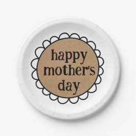 Custom HAPPY MUTTER'S DAY Scalloping Edge Pappteller