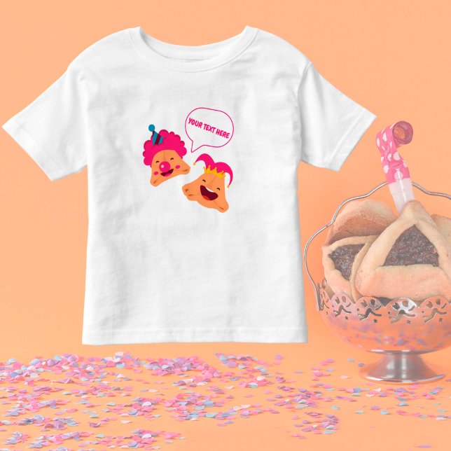 Custom Happy Purim Niedlich Hamantaschen Kleinkind T-shirt (Von Creator hochgeladen)