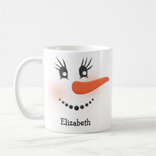 Custom Happy Snowman Face Frohe Weihnachtsgeschenk Kaffeetasse