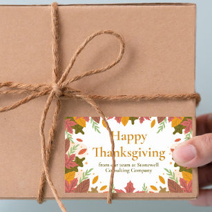 Custom Happy Thanksgiving Fall Business Marketing Rechteckiger Aufkleber