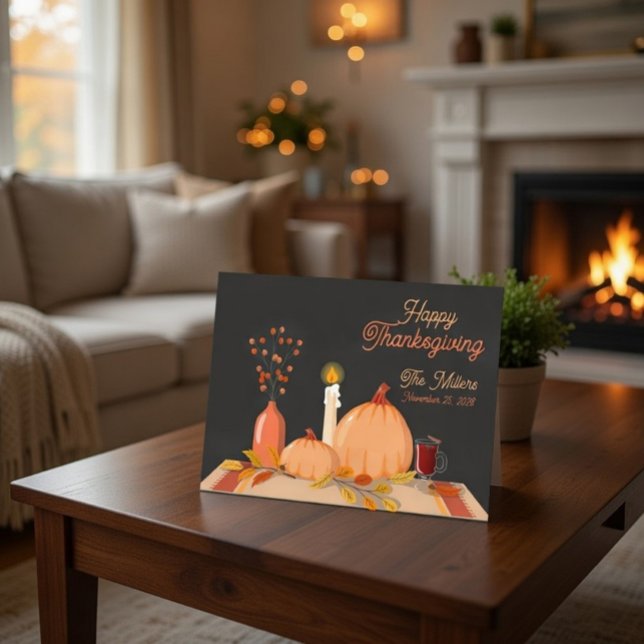 Custom Happy Thanksgiving Feiertagspostkarte (Von Creator hochgeladen)