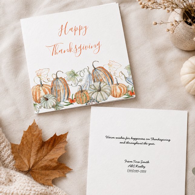 Custom Happy Thanksgiving Mitteilungskarte (Personalized Thanksgiving Note Card)