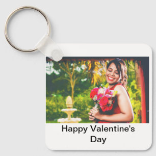 Custom Happy Valentine's Day Foto Schlüsselanhänger