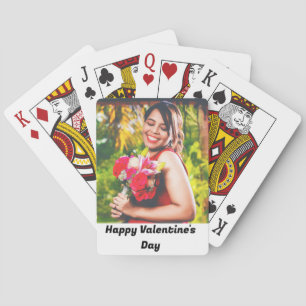 Custom Happy Valentine's Day Foto Spielkarten