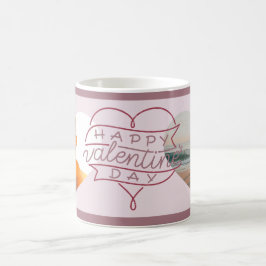 Custom Happy Valentine's Hearts Day Multi-Foto Kaffeetasse