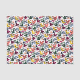 Custom Happy Valentines I Liebe You Heart Pattern Seidenpapier