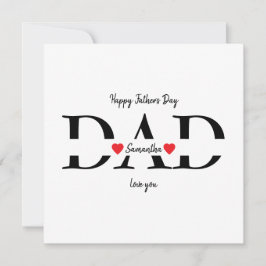 Custom Happy Vatertag Flat Card mit Kindername