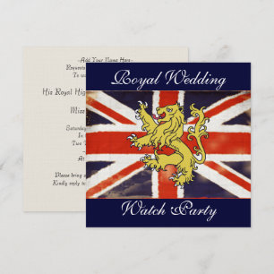 Custom Harry und Meghan Elegant Watch Party Einlad Einladung