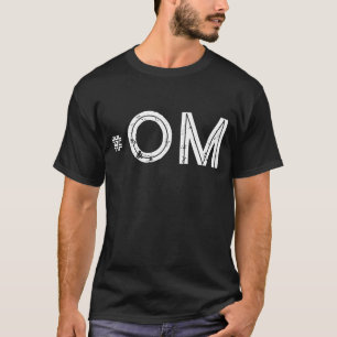 Custom Hashtag OM Old Man HAM Radio Design T-Shirt